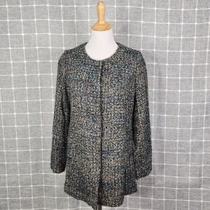 Talbots Collarless Italian Tweed Blazer